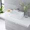 Milano Farington - White Modern Rectangular Countertop Basin - 400mm x 295mm (1 Tap-Hole)