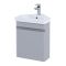 RAK Resort - 450mm Wall Hung Corner Vanity Unit with Basin - Matt Stone