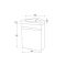 RAK Resort - 450mm Wall Hung Corner Vanity Unit with Basin - Matt Grey