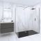 RAK Feeling - Corner Walk-In Shower Enclosure with Matt Black Tray - Choice of Sizes