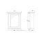 RAK Washington - White Bathroom Mirrored Cabinet - 650mm x 750mm