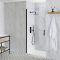 Milano Nero - Black Hinged Shower Door with Tray - Choice of Sizes
