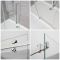 Milano Portland - Chrome Frameless Sliding Shower Door with Tray - Choice of Size