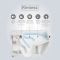 RAK Feeling - Modern Rimless Wall Hung Toilet with Soft Close Seat and Low Wall Frame - Choice of Finish and Flush Plate