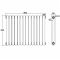 Milano Urban - White Horizontal Column Radiator - 635mm x 863mm (Double Column)