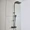 Milano Arvel - Modern Thermostatic Bar Shower Valve with Square Shower Head and Hand Shower - Choice of Finish