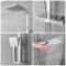 Milano Arvo - Modern Thermostatic Square Bar Shower Valve with Hand Shower and Shower Head - Chrome