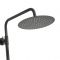 Milano Nero - Modern Thermostatic Bar Shower Valve with Round Shower Head and Hand shower - Black