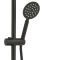 Milano Nero - Modern Thermostatic Bar Shower Valve with Round Shower Head and Hand shower - Black