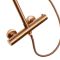 Milano Alara - Modern Thermostatic Bar Shower Valve with Round Shower Head and Hand shower - Brushed Copper