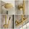 Milano Ayanna - Modern Thermostatic Bar Shower Valve with Round Shower Head and Hand shower - Brushed Brass