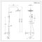 Milano Ayanna - Modern Thermostatic Bar Shower Valve with Round Shower Head and Hand shower - Brushed Brass