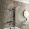Milano Elsie - Modern Round Thermostatic Bar Shower Valve with Hand Shower and Riser Rail - Choice of Finish