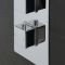 Milano Arvo - Modern 2 Outlet Square Twin Diverter Thermostatic Shower Valve - Chrome