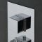 Milano Arvo - Modern 2 Outlet Square Triple Thermostatic Shower Valve - Chrome