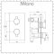 Milano Mirage - Round 1 Outlet Twin Thermostatic Shower Valve - Chrome