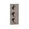 Milano Amara - Modern 2 Outlet Triple Thermostatic Shower Valve - Aged Bronze