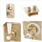 Milano Elizabeth - Traditional Concealed Thermostatic Twin Shower Valve - Brushed Brass