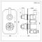 Milano Elizabeth - Traditional Concealed Thermostatic Twin Shower Valve - Brushed Brass