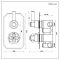Milano Elizabeth - Traditional Concealed Thermostatic Twin Diverter Shower Valve - Chrome and Black