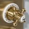 Milano Elizabeth - Traditional Concealed Thermostatic Triple Shower Valve - Brushed Brass