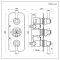 Milano Elizabeth - Traditional Concealed Thermostatic Triple Diverter Shower Valve - Chrome and White