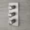 Milano Ashurst - Modern 3 Outlet Triple Diverter Thermostatic Shower Valve - Brushed Nickel