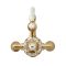 Milano Elizabeth - Traditional Twin Exposed Thermostatic Shower Valve - Brushed Brass