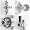 Milano Elizabeth - Traditional Triple Exposed Thermostatic Shower Valve - Chrome and Black