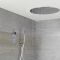 Milano Vis - Chrome Thermostatic Digital Shower with Round Recessed Shower Head and Hand Shower (2 Outlet)