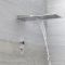 Milano Vis - Chrome Thermostatic Digital Shower with Square Waterblade Shower Head (2 Outlet)