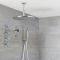 Milano Vis - Chrome Thermostatic Digital Shower with Round Shower Head, Hand Shower and Body Jets (3 Outlet)
