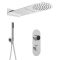 Milano Vis - Chrome Thermostatic Digital Shower with Waterblade Shower Head and Hand Shower (3 Outlet)