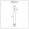Milano Ashurst - Modern Pencil Brass Hand Shower - Brushed Nickel