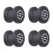Milano Nero - Round Body Jet x4 - Black