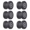 Milano Nero - Round Body Jet x6 - Black