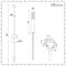 Milano Mirage - Chrome Shower with Pencil Hand Shower and Riser Rail (1 Outlet)