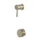 Milano Clarus - Modern One Outlet Mixer Valve with Overflow Bath Filler and Waste - Aged Gold