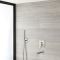 Milano Ashurst - Manual Diverter Shower Valve, Round Hand Shower and Spout - Brushed Nickel (2 Outlet)