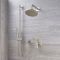 Milano Ashurst - Brushed Nickel Shower with Diverter, Shower Head, Hand Shower and Riser Rail (2 Outlet)
