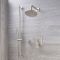 Milano Ashurst - Brushed Nickel Shower with Diverter, Shower Head, Hand Shower and Riser Rail (2 Outlet)