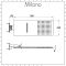 Milano Ashurst - Brushed Nickel Shower with Diverter and Waterblade Shower Head (2 Outlet)
