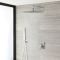 Milano Hunston - Chrome Shower with Diverter, Shower Head and Hand Shower (2 Outlet)