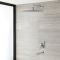Milano Hunston - Chrome Shower with Diverter, Square Shower Head and Bath Spout (2 Outlet)