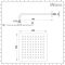 Milano Hunston - Chrome Shower with Diverter, Square Shower Head and Bath Spout (2 Outlet)