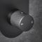 Milano Orta - Black Thermostatic Push Button Shower with Shower Head (2 Outlet)  - Choice of Hand Shower