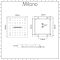 Milano Arvo - Modern 400mm Square Ceiling Mounted Recessed Shower Head with Water Blade - Polished Chrome