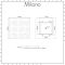 Milano Arvo - Modern 500mm Square Ceiling Head - Polished Chrome
