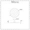 Milano Ashurst - Modern 188mm Round Shower Head - Brushed Nickel