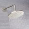 Milano Ashurst - Modern 188mm Round Shower Head - Brushed Nickel